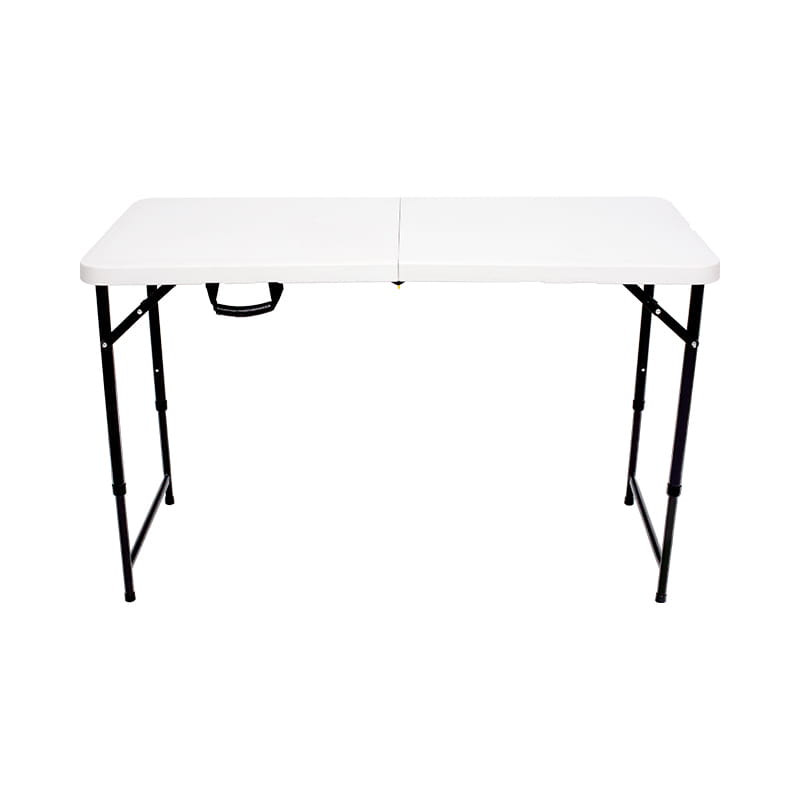 4ft Portable HDPE Plastic Height Adjustable Folding In Half Table
